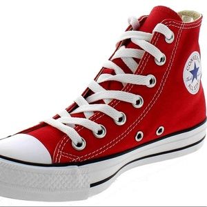 Authentic Red Converse Men 8.5 Women 10.5 Chuck Taylor All Star Canvas High Tops